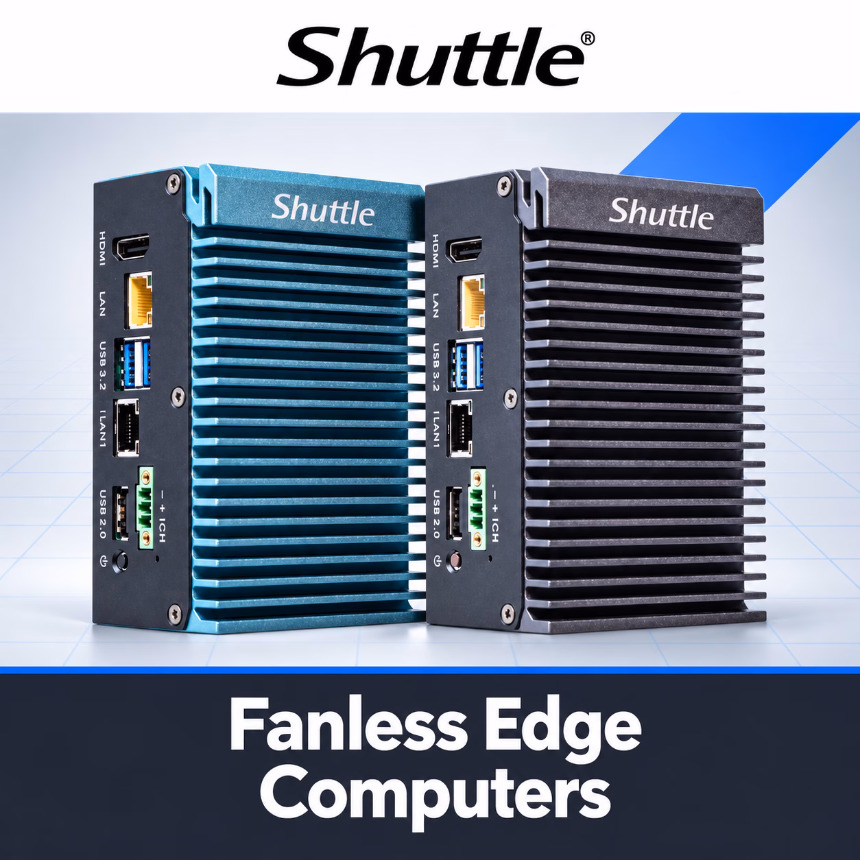 Shuttle fanless edge computers